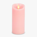Luminara Flameless LED Battery Operated Flickering Pillar Moving Flame Candles (Saga Rose, 3" x 6.5")