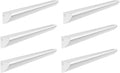 WareLight LED Stairwell & Corridor Light – 4600 Lumen Max, Wattage & CCT Selectable, 4-Foot Wall Mount Lighting Fixture for Commercial & Residential Use, 120-277V, White, Pack of 6