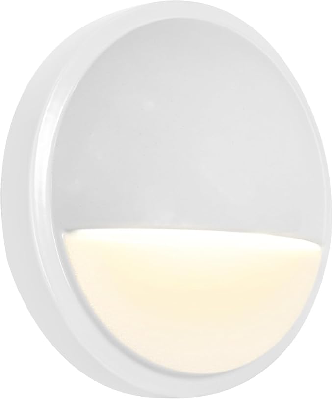 GKOLED Landscape Deck Light, Low Voltage 12V AC/DC Outdoor Patio Lighting, LED 2W Step Light, Die-Casting Aluminium with Glossy White Powder Coated Finish, 3000K, 6 Pack