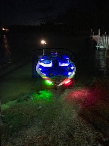 Green Blob Outdoors Marine Navigation LED Strips Kit for Pontoon, Bass, Sk,i Wave Runner, Jon Boats and Kayaks