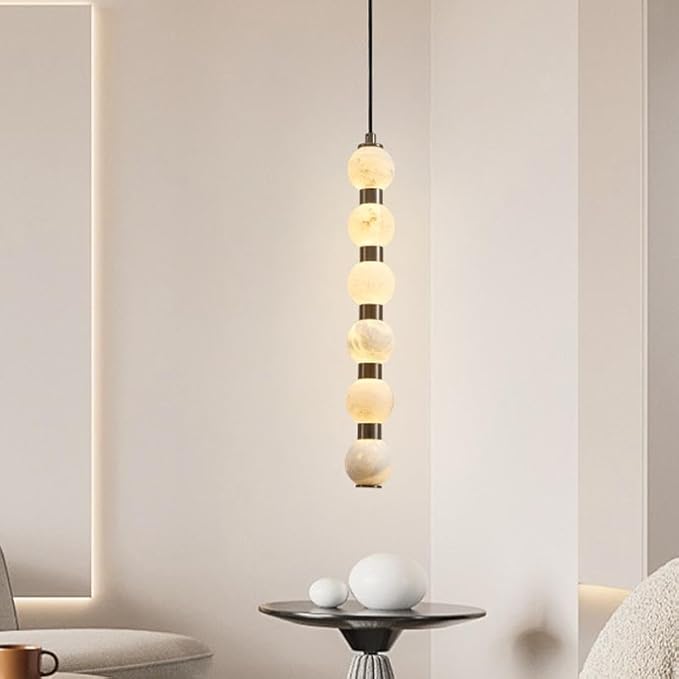 Pendant Lights, Modern Home Decor led Lights Pendant Light Lamps forstaircase Chandeliers for Living Room Hanging Indoor Lighting(Black 6 Head,APP with RC Dimmable)