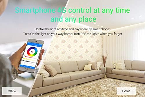 BTF-LIGHTING WR01RF Wireless 2.4G RF 4 Zones RGB RGBW RGBCCT Wall Mounted Smart Panel Remote, WB5 2.4GHz WiFi PWM LED Controller Compatible with Alexa Google Home Smart Life Tuya Smart APP Control