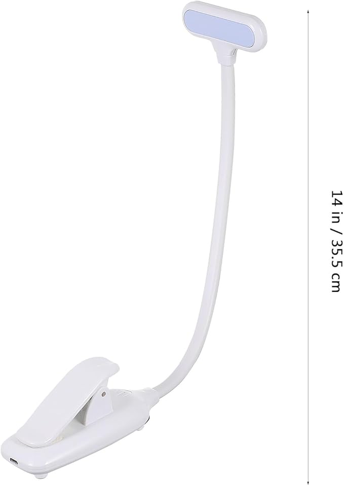 Kisangel Adjustable LED Desk Lamp with Clamp Base, Eye Protection Touch Control Reading Light for Bedroom and Study, USB Rechargeable Eye-Caring Table Lamp with 3 Brightness Levels