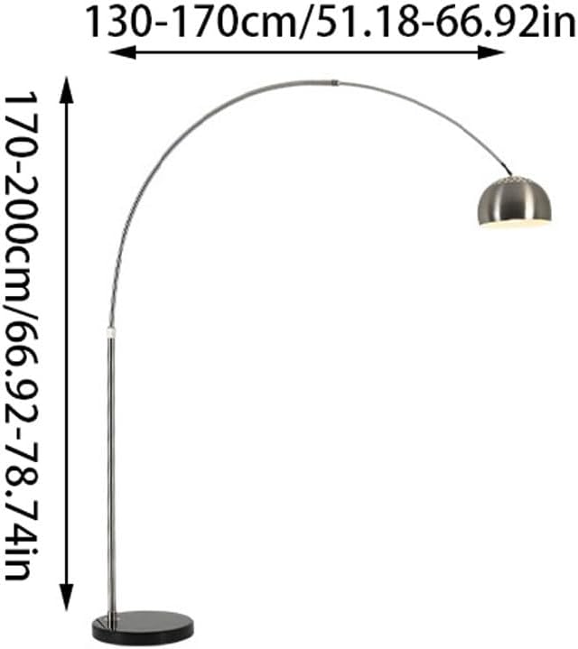 Corner Floor Lamp Modern Simple Floor Lamp Nordic Living Room Office Marble Decorative Stainless Steel Lamps Ambient Reading(Medium)