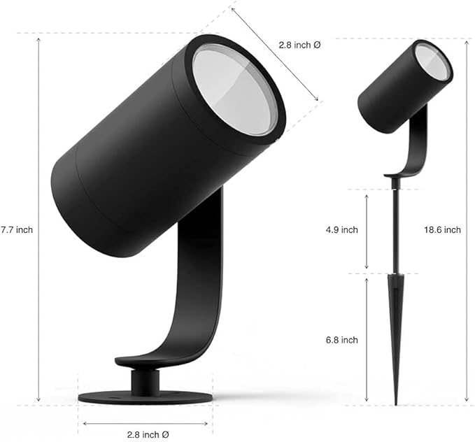 Philips Hue Lily White & Color Outdoor Spot Light Base kit (Hue Hub Required), 3 Spot Lights with Power Supply + Mount, Works with Alexa, HomeKit & Google Assistant