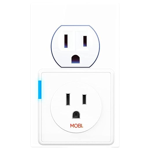Mobi Smart Plug, Mini WiFi Smart Plug that Works with Alexa and Google Home, No Hub Required (Single)