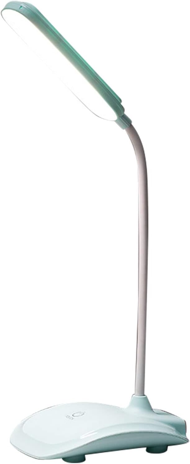 LED Desk Lamp, Touch Control Three Level Color Temperature USB Charging Table Study Lamp Portable Reading Light for Home Bedroom Dorm Study Office(Cyan)