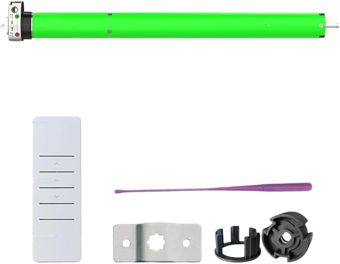 Remote Control DC24V Motorized Roller Shade Motor with Manual Override, 45mm Brushless Electric Awning Motor for Windproof Shades, High Torque Tubular Motor (20 N.m for Φ50mm（2") Groove Tube