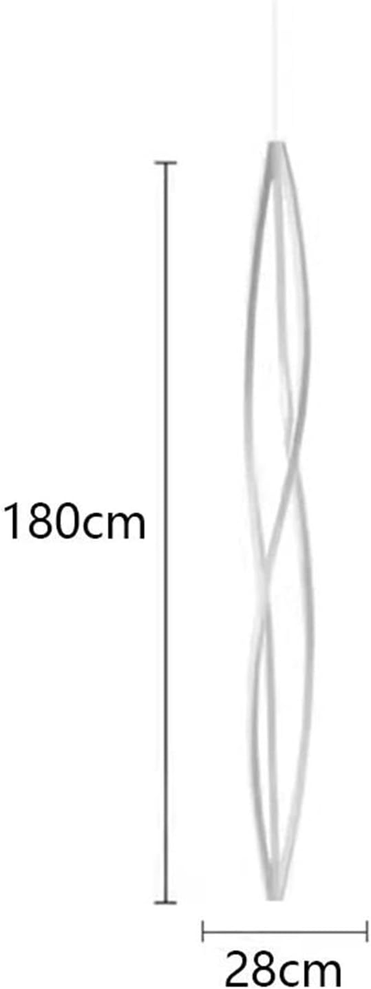 Pendant Lights, Modern Home Decor Led Lights Pendant Light Lamps Forstaircase Chandeliers for Living Room Hanging Indoor Lighting(RC Remote dimming,White 180cm)