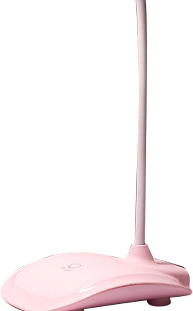 LED Desk Lamp, Touch Control Three Level Color Temperature USB Charging Table Study Lamp Portable Reading Light for Home Bedroom Dorm Study Office (Pink)