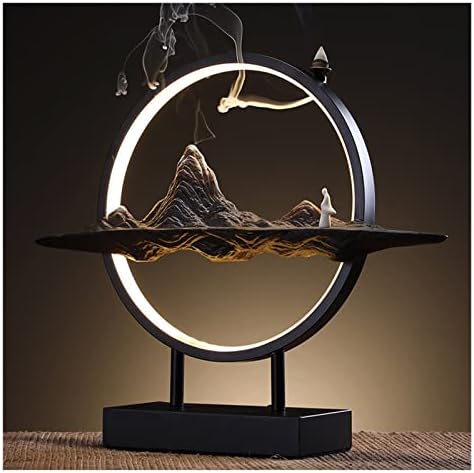 Waterfall Ceramic Reflux I Round LED Lamp I Home Decoration Zen Lamp Circle
