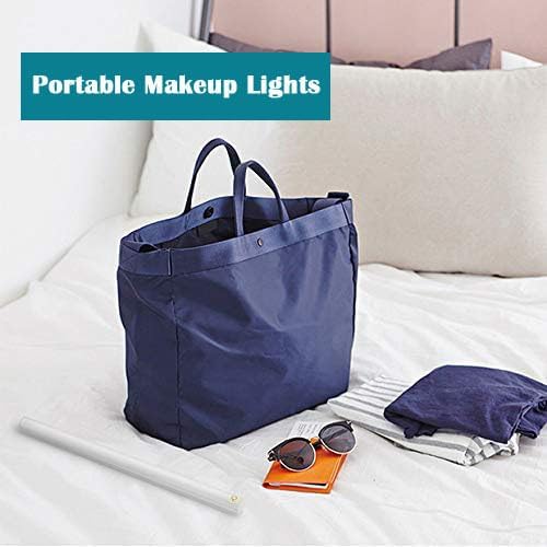Portable LED Vanity Mirror Lights | Simulated Daylight | 4 Brightness Level Touch Control | Rechargeable, Cordless Makeup Lights