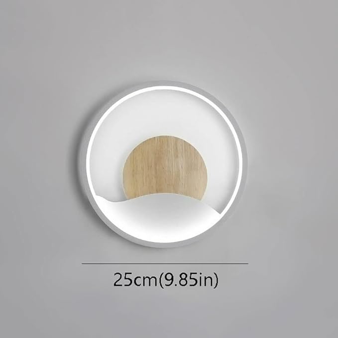 Nordic Modern Minimalist LED Bedroom Wall Decoration Creative Background Living Room Corridor lamp(White)