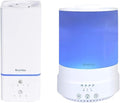 BlueHills Premium Set of Two Large 2000 ML and 2500 ML XL Essential Oil Diffusers Humidifier Combo for Large Room Home with Décor LED Lights Great Gift – Value Pack of White