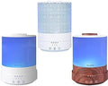 BlueHills Premium 2500 ML Set of 3 Extra Large Essential Oils Diffusers for Big Rooms High Mist Output XL Huge Capacity Adjustable Cool Mist Great Gift – Value Pack of 3 White Dark Wood and Design