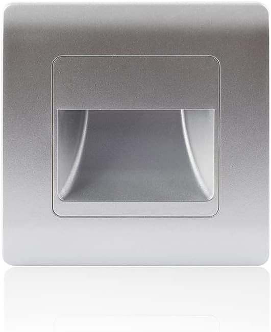 LED Wall Lamp PIR Motion Sensor Stair Case Light AC85-265V Recessed Step Lamp Corridor Lighting Indoor Wall Lighting Silver