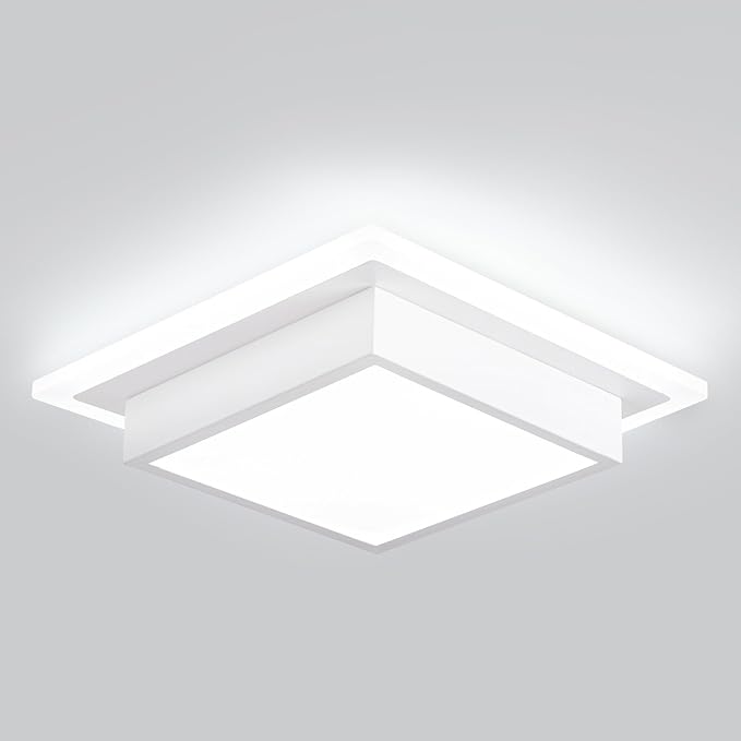 Modern LED Ceiling Light Fixtures, Hallway Ceiling Light Fixture, Bathroom Ceiling Light Fixtures 32W 6000K, Square Ceiling Light for Kitchen Living Room Bedroom Bathroom