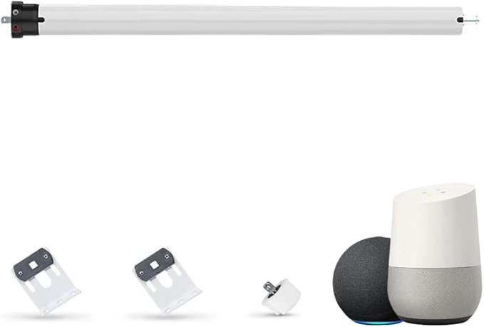 Tuya ZigBee Smart Roller Shade Motor, High Torque Electric Blinds Retrofit Kit, App/Voice Control with Alexa Google, Remote & Timer, Quiet 38dB (10 N.m for Φ50mm (2") Groove Tube)