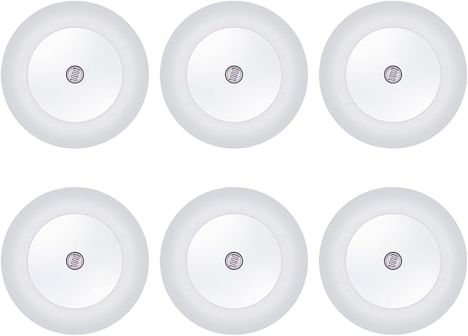 6 Pack LED Night light, LED night lights plug into wall with dusk to dawn sensors, plug in night lights for kids room, bedroom, bathroom, baby nursery,Stair Lights, Hallway Light, Red, Blue, Amber