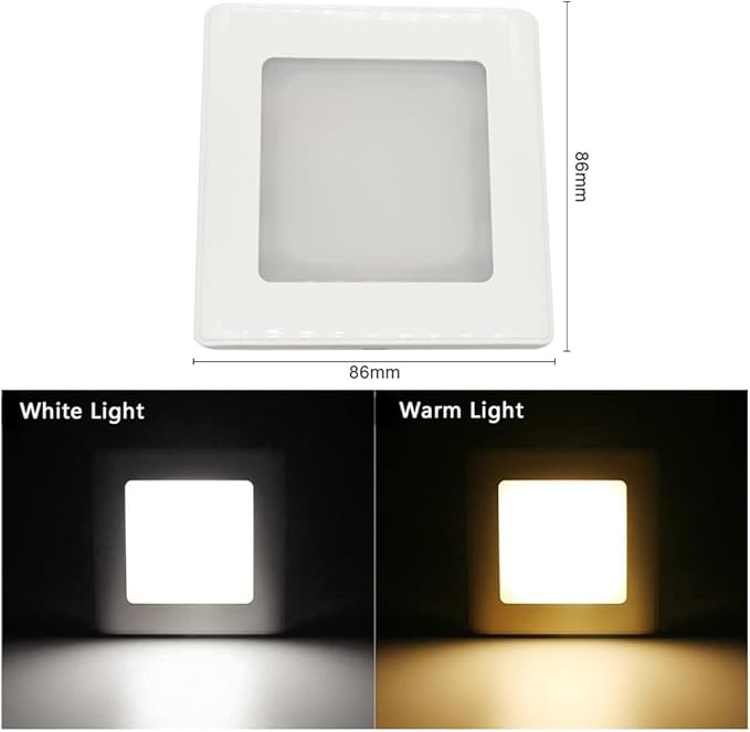 LED Step Lamp Stair Light AC85-265V Wall Light Corridor Aisle Lighting Indoor Wall Lighting WarmWhite Silver
