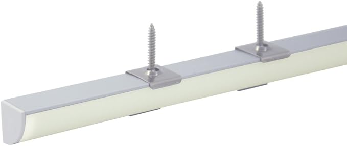 hunhun 10-Pack 3.3ft/1Meter V Shape LED Aluminum Channel System with milky Cover, End Caps and Mounting Clips, Aluminum Profile for LED Strip Light Installations, Very Easy Installation