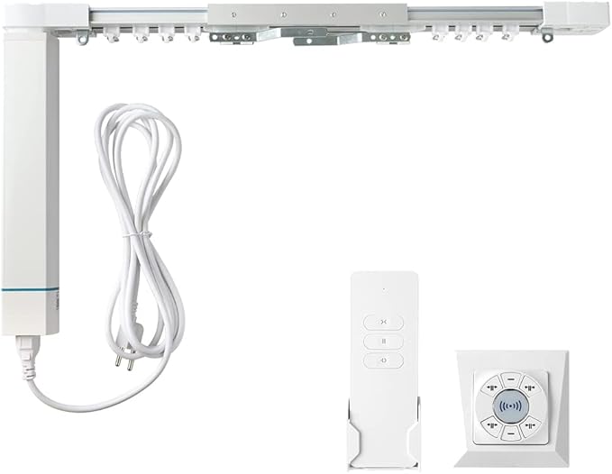 Smart Curtain Blind Motor WiFi Electric Remote Control Curtain Motor with DIY Tracks Alexa Echo Google Home Tuya WiFi Control Electric Stage Curtains(2.2M (86.6 inch))