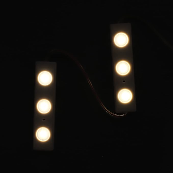 LED Makeup Mirror Light, 2 Strings USB Plug in Strip Light with Adjustable Brightness, 4000 to 5000K Color Temperature ABS Material for Vanity Mirror (2s 2.7V -3.4V 230MA-240mA)