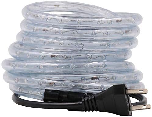 328ft 2-Wire Waterproof LED Rope Light Kit, 1/2" Rope Lights Outdoor, 110V-120V PVC 30 LED/M Tube Lights Strip for Background Lighting, Outdoor Decorative Lighting, Christmas(Warm White)
