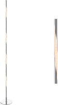 Eyely EYL7006A Sabrina 63.75" LED Integrated Floor Lamp for Reading Room, Living Room, Office, Bedroom, Modern, Contemporary, Chrome