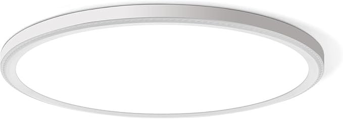 3200lm LED Flush Mount Ceiling Light, Super Slim 12 inch LED Ceiling Light, 5000K LED Ceiling Light for Bedroom, Living Room, Dining Room (White, One Pack)