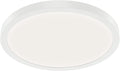 KICHLER Ara 11.03" Modern Minimal Round LED Flush Mount in White, for Damp Indoor Locations, Main Light Source, Integrated LED, Edge-Lit Technology, 1600 Lumens, Dimmable to 10%, 53011WH30