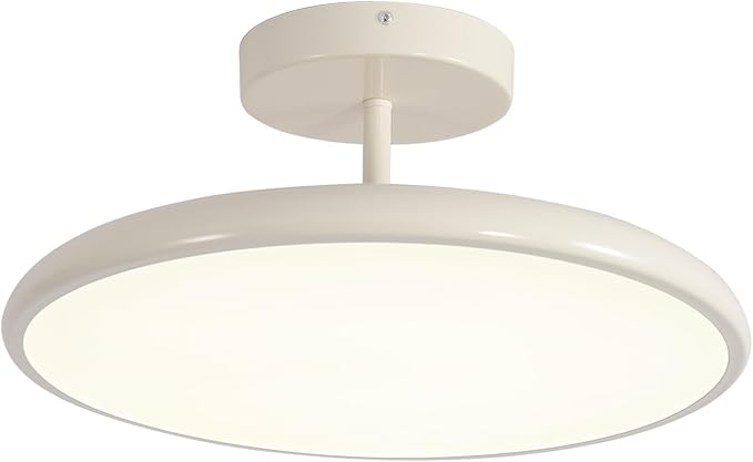 KCO Lighting Cream White Flush Mount Ceiling Light Large LED Kitchen Ceiling Light Modern Hallway Ceiling Lights Mid Century Traditional Ceiling Lighting for Bathroom Stairway