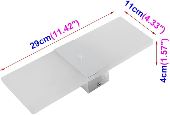 LED Motion Sensor Wall Lamp Security Light 12W SMD 2835 Acrylic Up/Down Wall Sconce Light Motion Activated Porch Lamp Fixture Modern Lighting for Stairway Patio Aisle Brushed Silver 6000K