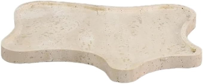 Modern Style Marble Tray Organizer - Modern Stone Decoration for Living Room, Dining Table, Office - Stylish Key and Jewelry Holder(Beige9)