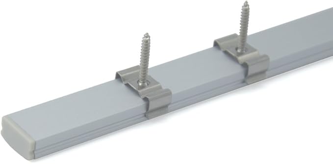 hunhun 40-Pack 3.3ft/1Meter U Shape LED Aluminum Channel System with Milky Cover, End Caps and Mounting Clips, Aluminum Profile for LED Strip Light Installations, Very Easy Installation