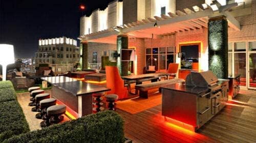 WYZworks 576LEDs, 50ft LED Outside Rope Lights, Waterproof Permanent Outdoor ETL Certified Connectable Clear Tube, Christmas Palm Tree Holiday Decorative Landscape Patio Accent Lighting - Orange