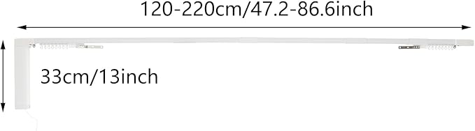 Electric Curtain Track, Retractable Motorized Curtains Rod within 7.2ft, Automatic Curtain Opener with Smart/Manual Control, Smart Curtains System for I-Rrail and U-Rail (Within 7.2ft)