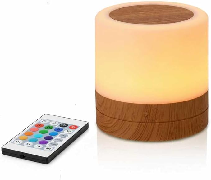 Dimmable Baby Night Light: Eye-Caring Soft Warm White LED Touch Lamp | USB Rechargeable Portable Bedside for Nursery Kids Room Bedroom Camping