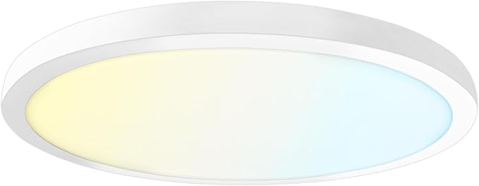 LUXRITE 19 Inch Modern LED Flush Mount Ceiling Light Fixture, 35W, 2200LM, 5CCT Selectable 2700K 3000K 3500K 4000K 5000K, Super Slim Round Ceiling Light, CRI 90, Dimmable, Wet Rated, ETL Listed