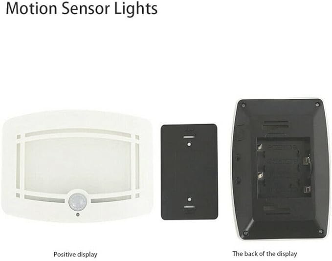 DEXIN 10 LED Indoor Light-Operated Motion Sensor Wall Lamp Lights Battery Power Sconce Adjustable Brightness,Stick-on Anywhere White