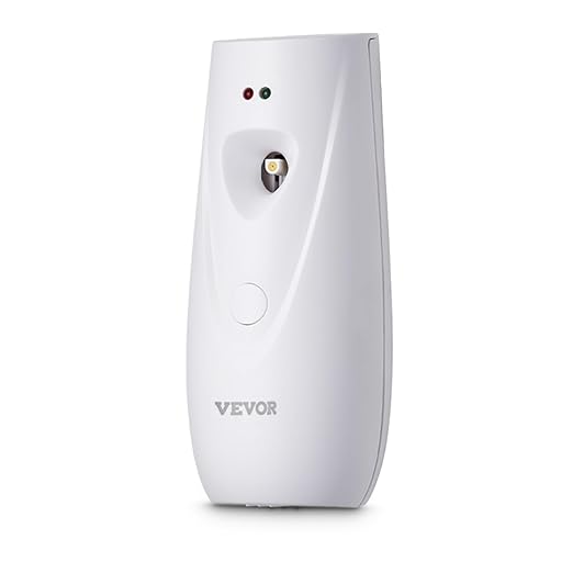 VEVOR Automatic Air Freshener Spray Dispenser, 2-Pack, Wall Mounted or Free Standing, Battery Operated, Multiple Time Settings for Home, Indoor, Bathrooms, Offices, Hotels, Commercial Places, White