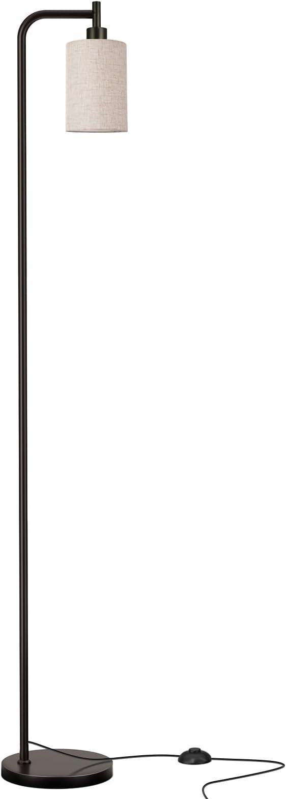 Floor Lamps for Living Room - Tall Standing Lamp with Linen Shade, Floor Lamp with LED Bulbs, Modern Floor Lamps for Bedroom Office Corner