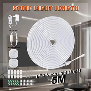 Motion Sensor LED Strip Lights - Chasing Effect Auto ON/Off for Stairs, Bedroom, Under Cabinet - 16.4ft White, Easy Peel & Stick Install