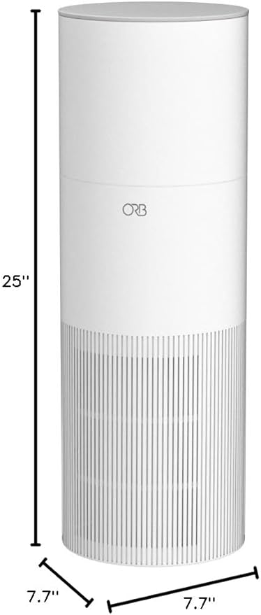 ORB 2-in-1 Air Purifier & Humidifier Combo for Bedroom – HEPA Filter, Quiet, Auto Mode, No Mist, Removes Dust Smoke Odors Pet Dander, Top Fill, Covers 500 Sq Ft