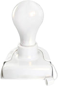 Stick-Up Light Bulb for Closet, 1Pack Battery Operated LED Light Bulb with Pull Chain, Wireless Self Adhesive Wall Mounted Lamp Fixtures for Cabinet Bedroom Living Room Kitchen, Milk White