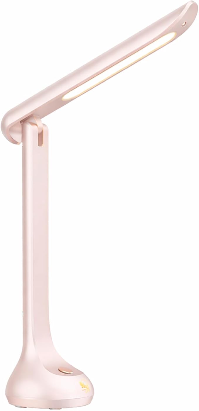 wapentake® Eye-Caring Foldable Desk Light with USB C Charging Port 3 Color Modes Dimmable Table Lamp for Home Office Bedroom Reading Study Work