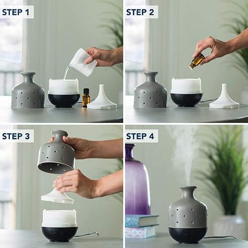 Airome Champagne Palmette Large Cut Metal Essential Oil Diffuser|250 mL Humidifying Ultrasonic Aromatherapy LED Lights, 24 Hours Intermittent & Continual Mist Auto Shut-Off, White/Gold