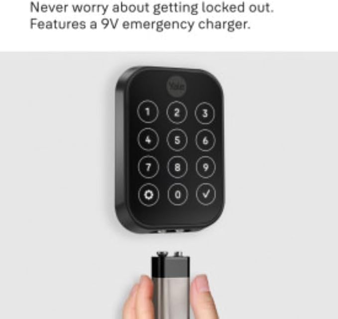 Yale Assure Lock 2 Touch Deadbolt, Black Suede Smart Keyless Entry Door Lock with Z-Wave (ZW3) Connected Touch Keypad and Fingerprint Scanner, YRD450-F-ZW3-BSP