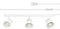 Globe Electric 64000116 22" 3-Light Plug-in Track Lighting, Matte White, Pivoting Heads, 15-Foot Cord, in-Line on/Off Rocker Switch, Modern Ceiling Light Fixture for Apartment or Renters