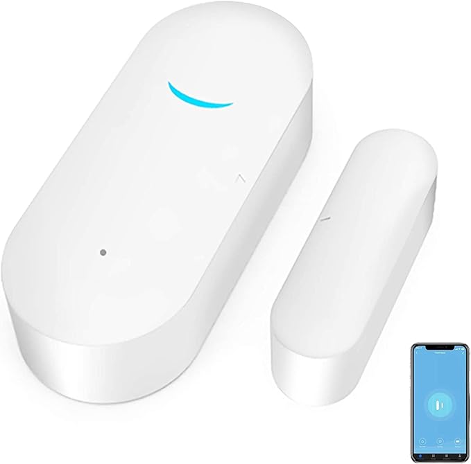 5 Pack WiFi Wireless Door Window Sensor,TUYA Smart Alarm with Free Notification APP Control Home Security Alarm System，Compatible with Alexa Google Assistant